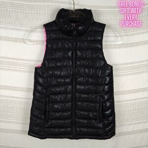 Ideology Black Puffer Vest with Pockets - Girls M - Women XXS